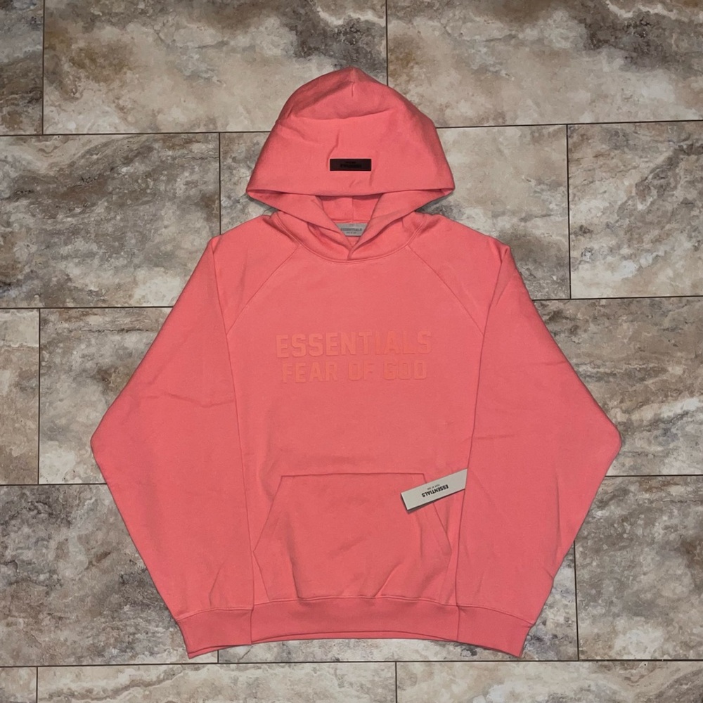 Fear of God Essentials Hoodie Coral Size Large
